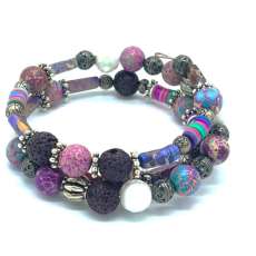 Purple and Stuff Wrap Bracelet