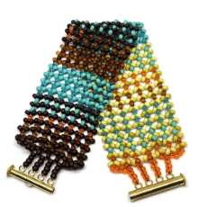 Turquoise and More Seed Bead Bracelet