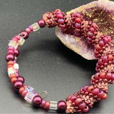 Raspberry Spiral and Ready to Go Bracelet