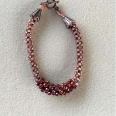 Copper and Crystal Jewels Bracelet