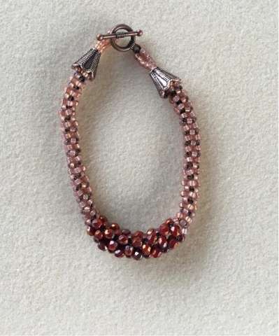 Copper and Crystal Jewels Bracelet