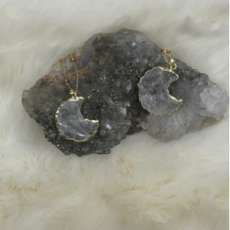 Clear Quartz Moon Necklace