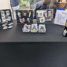 My Sticker Table at the OZ Nigh Market