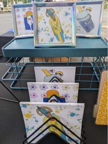 My 4x4 Art Cards at the OZ Night Market