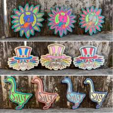 Handmade Laser Cut and Colored Wood Art