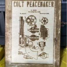 Colt Peacemaker Wood Engraving