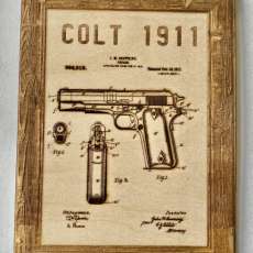 Colt 1911 Wood Engraving