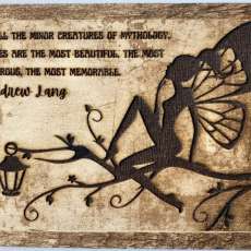 Fairy Quote Wood Engraving