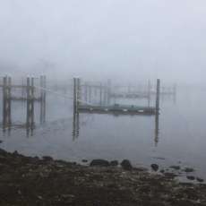 Foggy Day in Fairhaven Town, Fairhaven MA