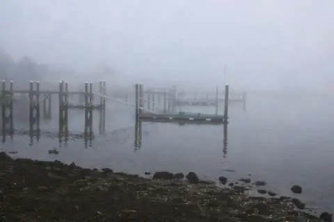 Foggy Day in Fairhaven Town, Fairhaven MA