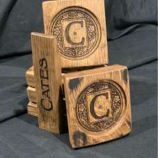 Custom Barrel Stave Coasters