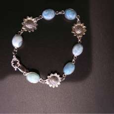 Larimar and Sterling Bracelet