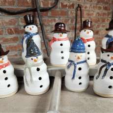 Snowmen Votive Lights