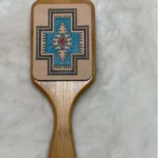 Handpainted Leather Hairbrush