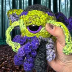 Green and Purple Baby Cyclops Plush