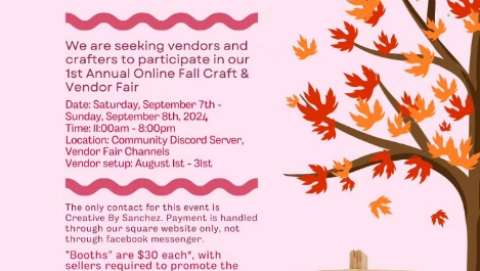 Online Fall Craft & Vendor Fair