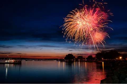 Fireworks Over Lake Charlevoix