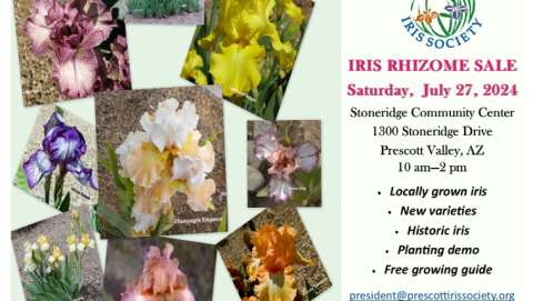 Prescott Area Iris Society Iris Rhizome Sale