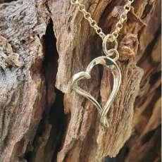 14kt Floating Heart Pendant