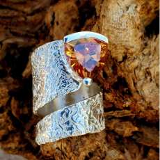 Golden Citrine Topaz Ring