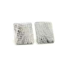 Second Skin Silver Stud Earrings