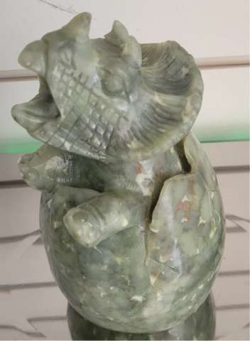 Hatching Triceratops in Jade