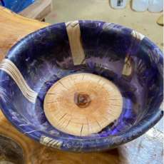 Wood and Epoxy Bowl