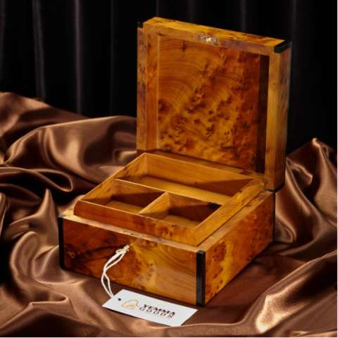 AKAL Thuya Wood Burl Jewelry Box