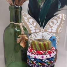 Czech Glass Crochet Rope Beaded Bracelet