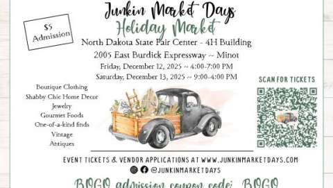 Junkin' Market Days Holiday Event - Minot