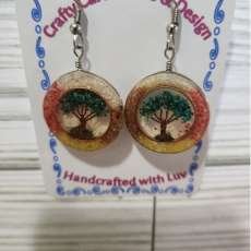 Chipped Stone & Resin Earrings