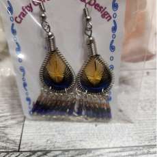 Threaded Tear Drop Earrings