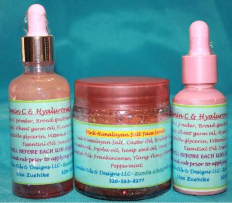 Pink Himalayan Facial Scrub and Vitamin C & Hyaluronic Acid Serum