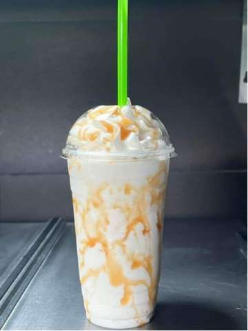 Vanilla Shake With Caramel Drizzle