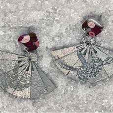 Cherry Blossom Fan Earrings