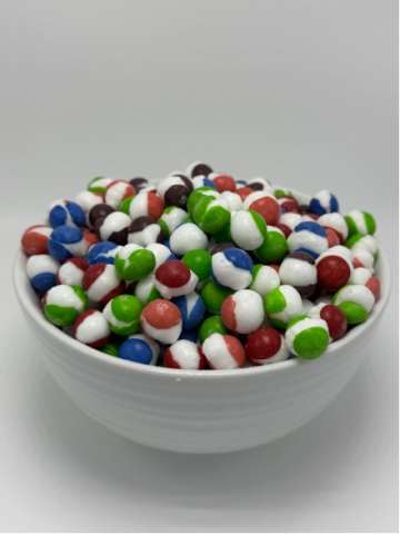 Crispy Berry Balls (Freeze Dried Berry Skittles)