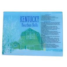 Glass Cutting Board Ft: Bourbon Ball Recipe