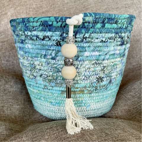 Tidewater Tropics Handcrafted Rope Basket