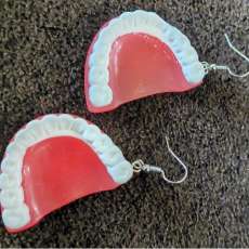 Unique Vintage Denture Earrings
