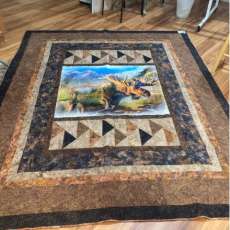 Autumn Moose Queen Quilt