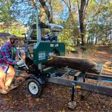 Milling Hurricane Felled Trees