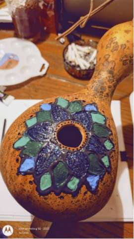 Bird House Gourd Art