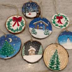 Hand Painted Wooden Ornaments