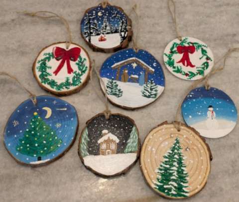 Hand Painted Wooden Ornaments