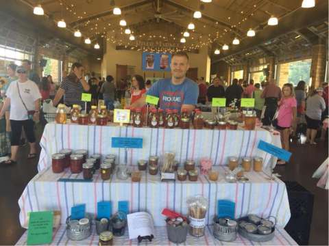 Booth at Tuscaloosa Farmers Market