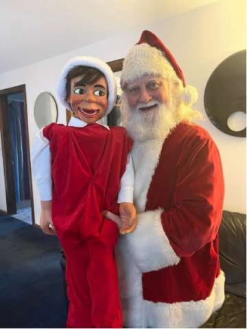 Santa With His Elf-On-The-Shelf™