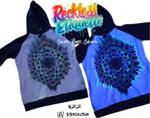 UV Blacklight Reflective Tie Dye Hoodie #22