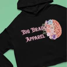 BBA Floral Black Cropped Hoodie