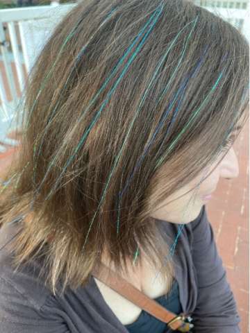Blue, Green, and Iridescent Fairy Hair
