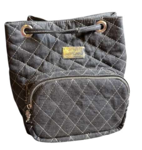 Quilted Denim Backpac